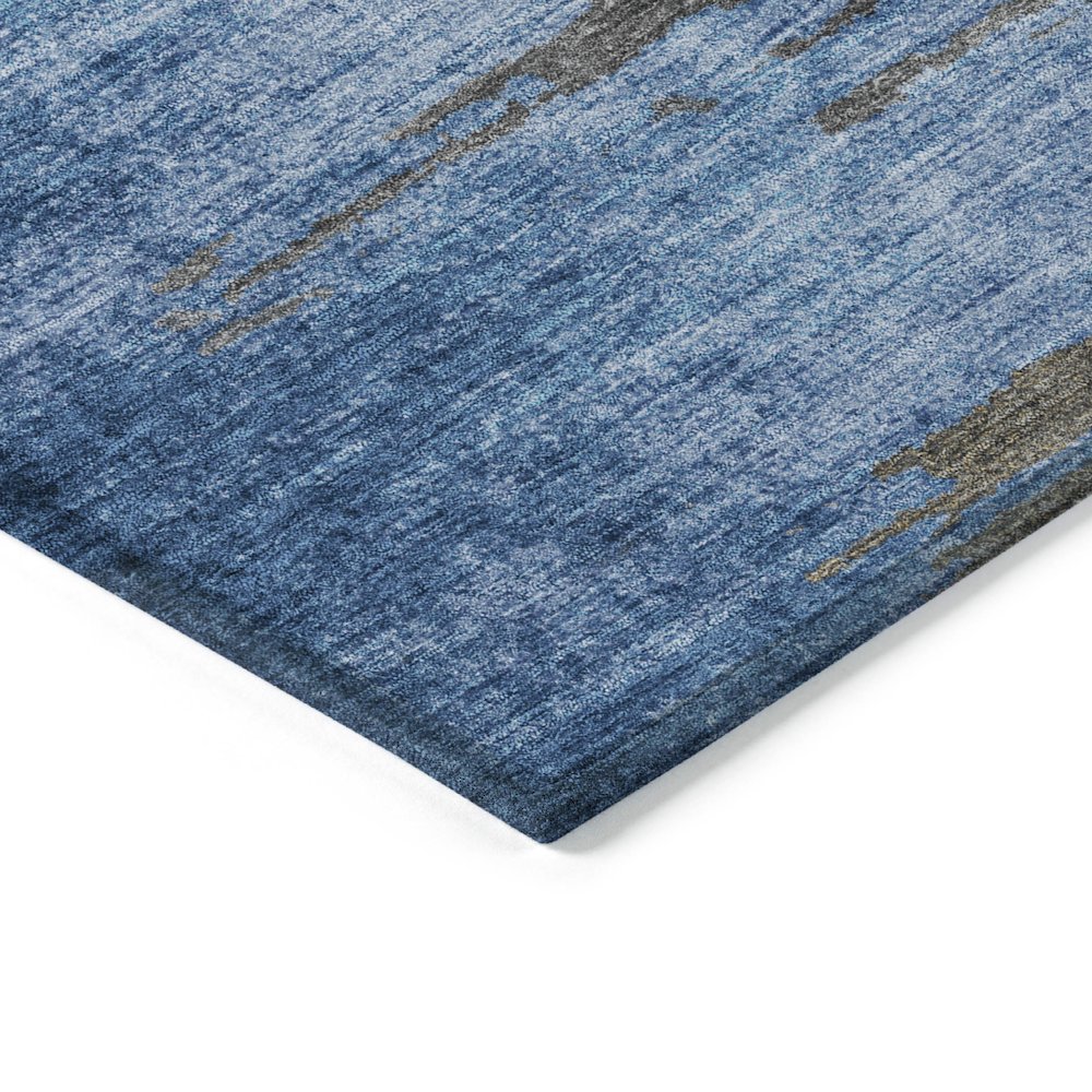 Machine Washable Indoor/Outdoor Chantille Denim 8' x 10' Rug. Picture 3