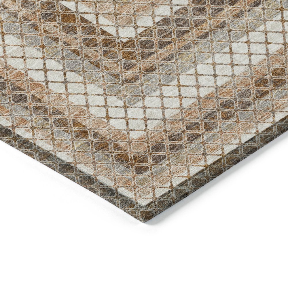 Machine Washable Indoor/Outdoor Chantille Chocolate 8' x 10' Rug. Picture 3