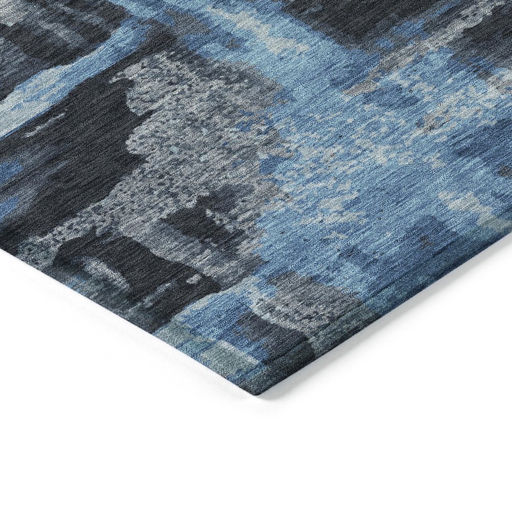 Machine Washable Indoor/Outdoor Chantille ACN2015 Black 8' x 10' Rug. Picture 3