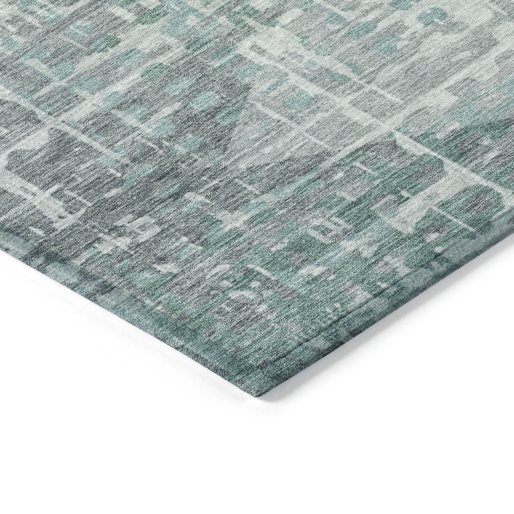 Machine Washable Indoor/Outdoor Chantille ACN2026 Teal 8' x 10' Rug. Picture 3