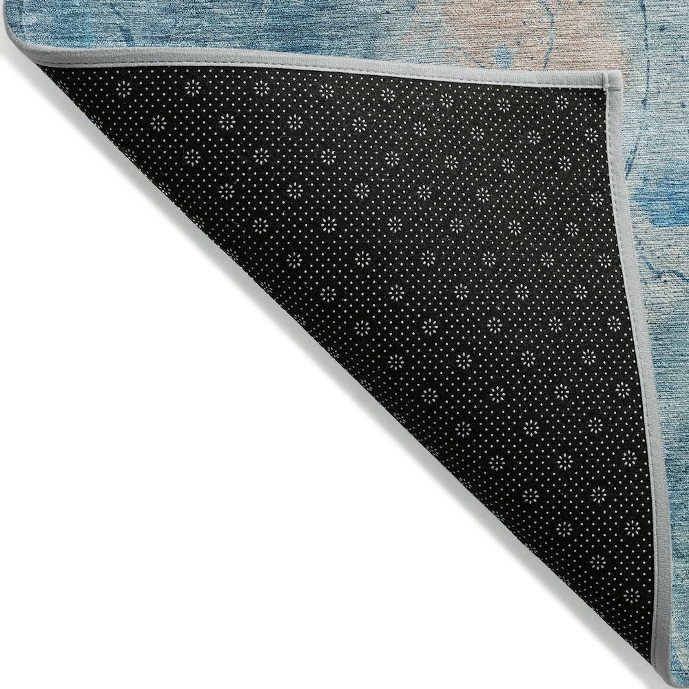 Machine Washable Indoor/Outdoor Chantille ACN2032 Blue 8' x 10' Rug. Picture 2