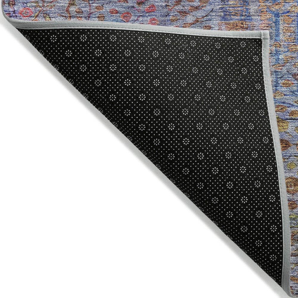 Machine Washable Indoor/Outdoor Chantille ACN2053 Blue 8' x 10' Rug. Picture 2