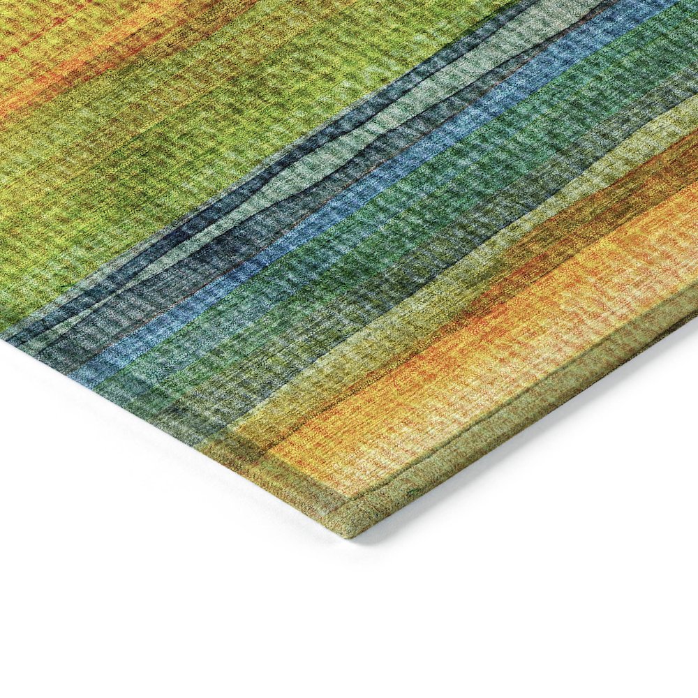 Machine Washable Indoor/Outdoor Chantille ACN2093 Green 8' x 10' Rug. Picture 3