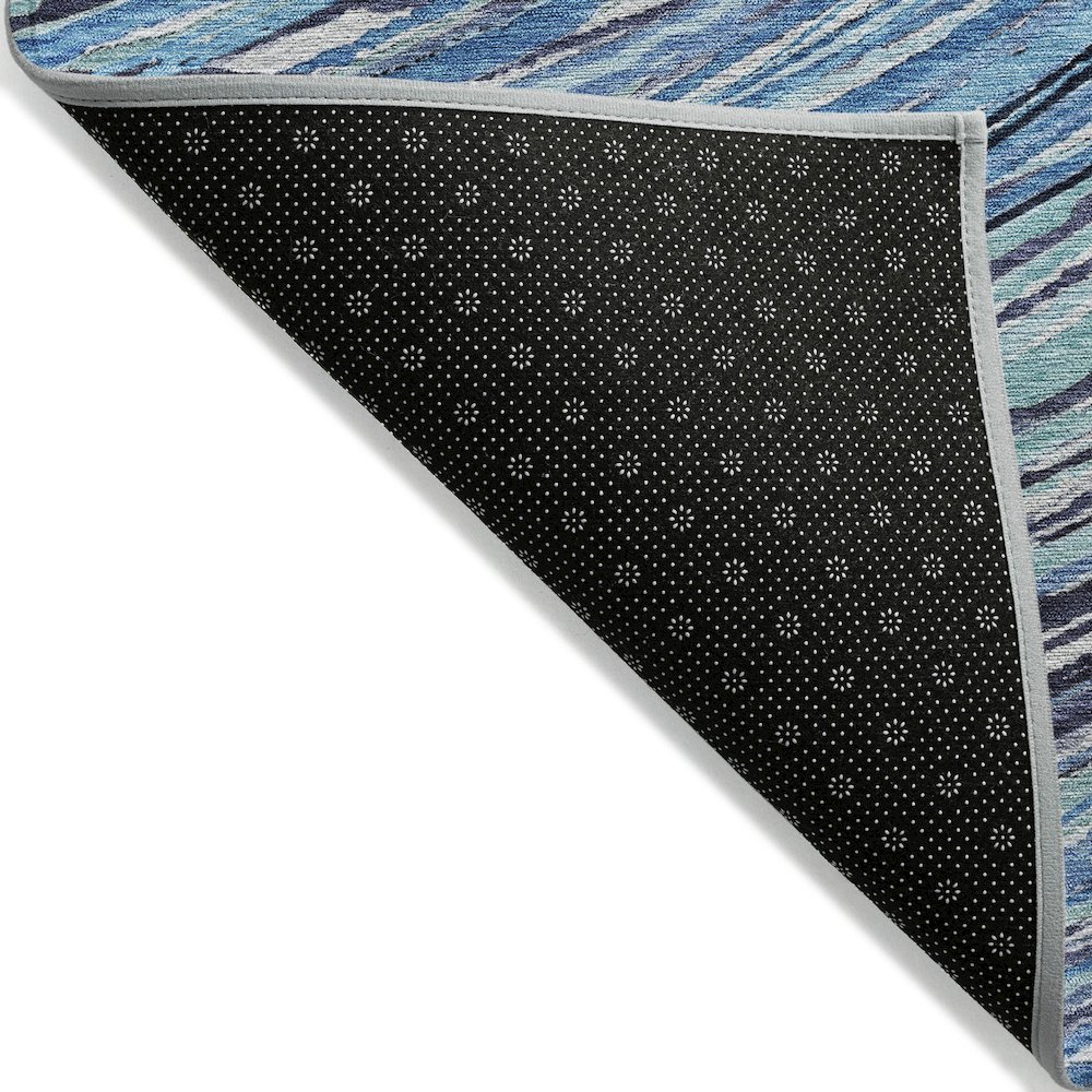 Machine Washable Indoor/Outdoor Chantille ACN2094 Blue 8' x 10' Rug. Picture 2