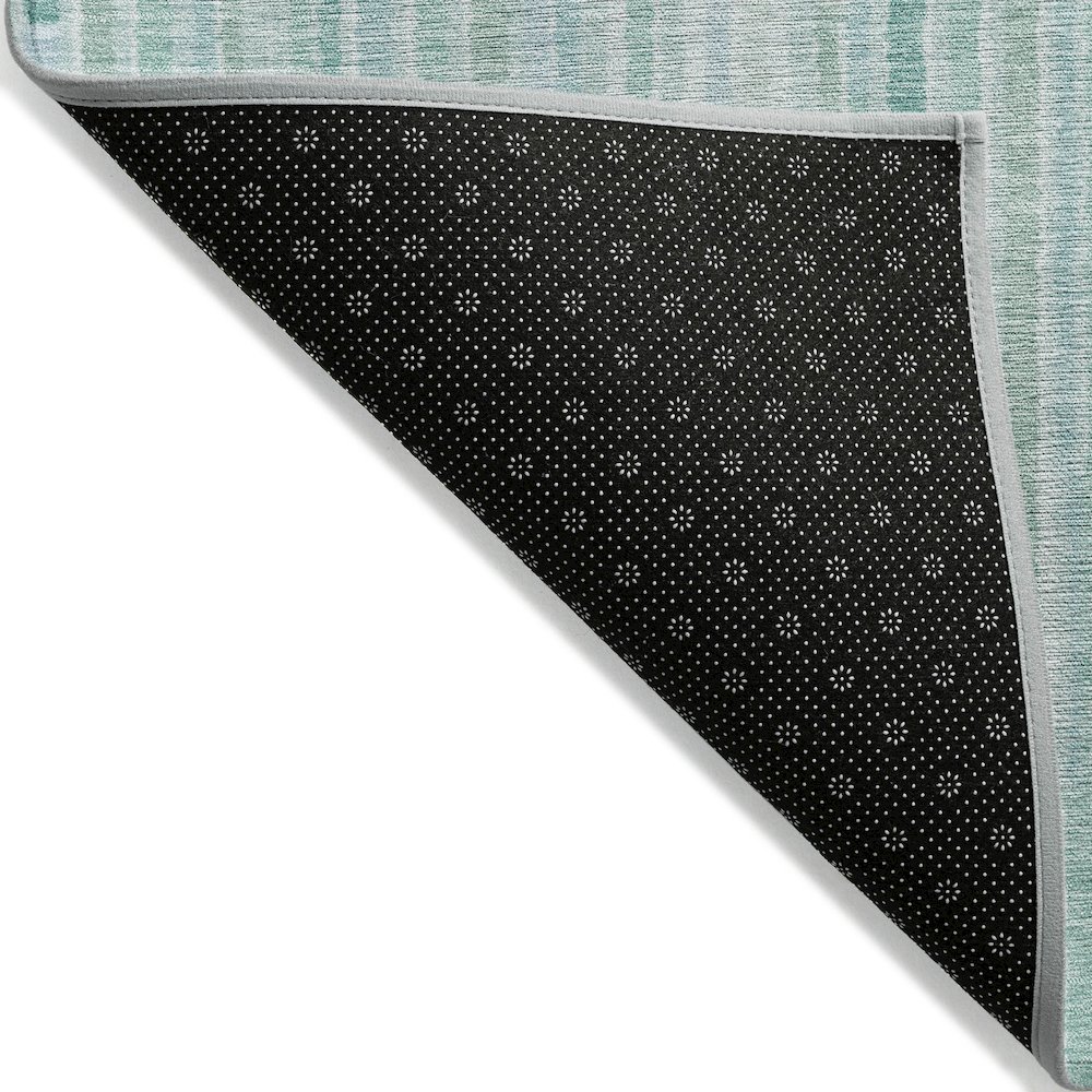 Machine Washable Indoor/Outdoor Chantille ACN2102 Turquoise 8' x 10' Rug. Picture 2