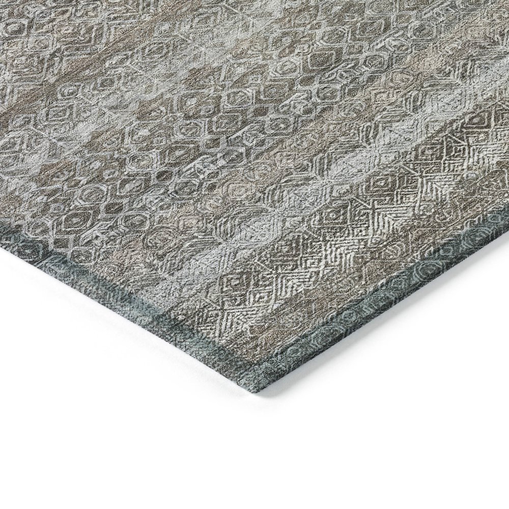Machine Washable Indoor/Outdoor Chantille ACN2105 Brown 8' x 10' Rug. Picture 3
