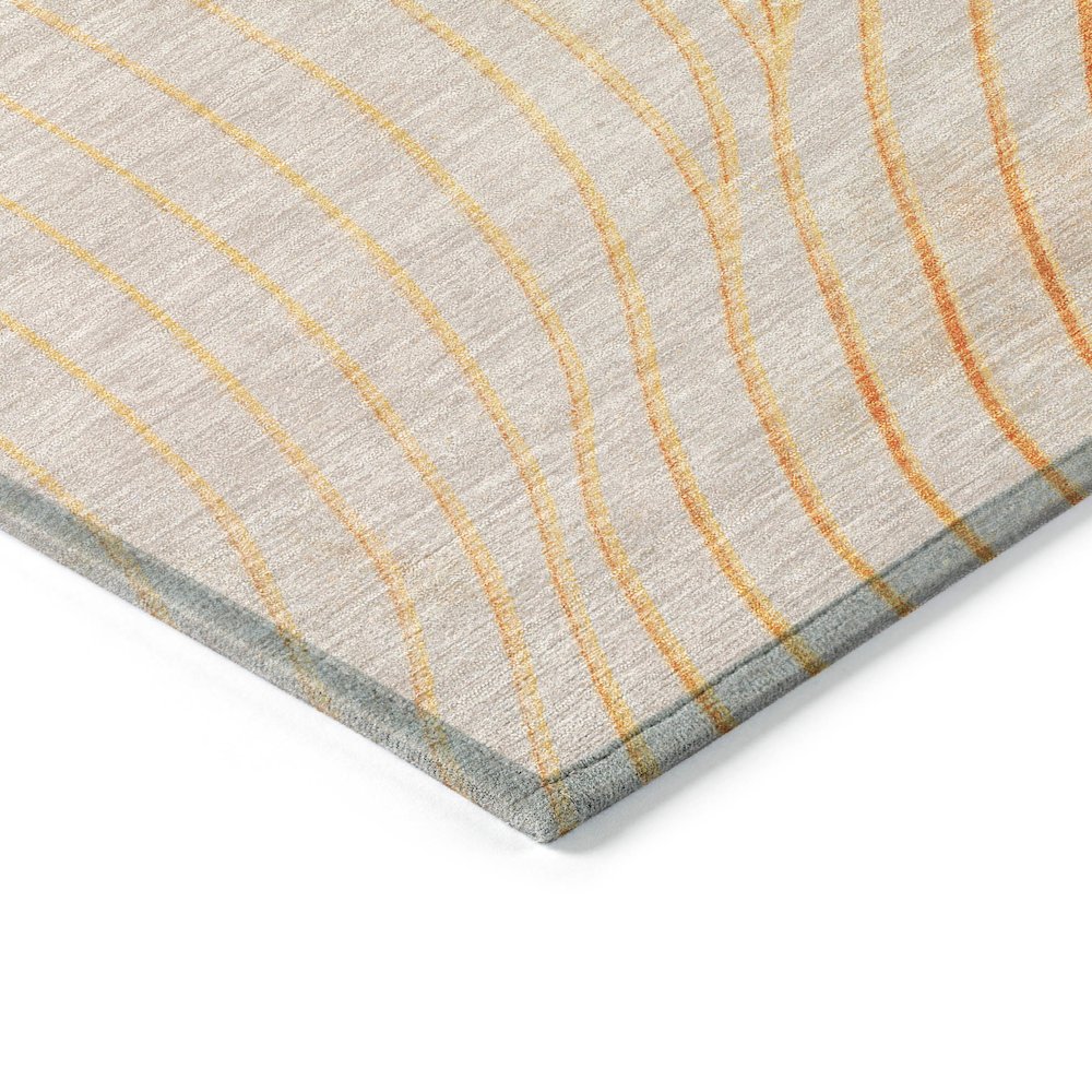 Machine Washable Indoor/Outdoor Chantille ACN2107 Orange 8' x 10' Rug. Picture 3