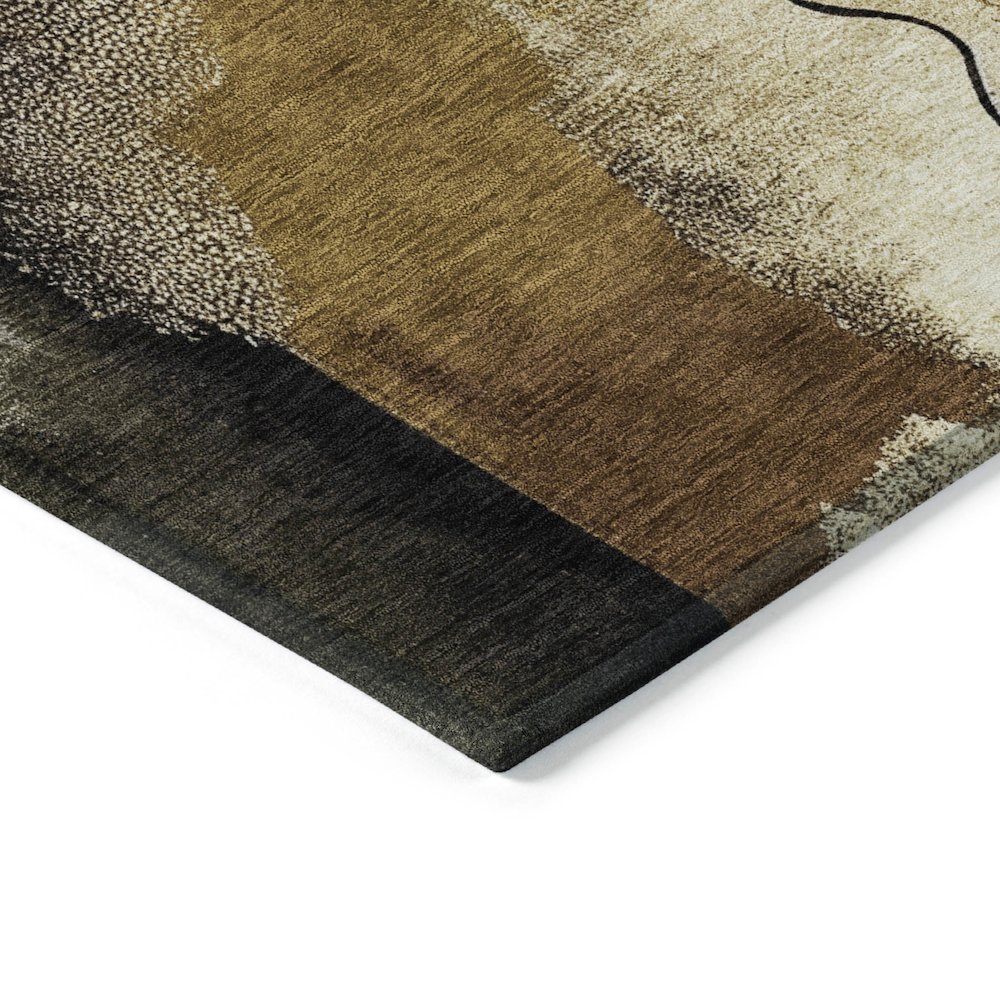 Machine Washable Indoor/Outdoor Chantille ACN2127 Chocolate 8' x 10' Rug. Picture 3