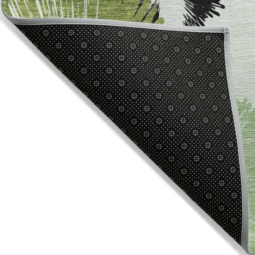 Machine Washable Indoor/Outdoor Chantille ACN2132 Olive 8' x 10' Rug. Picture 2