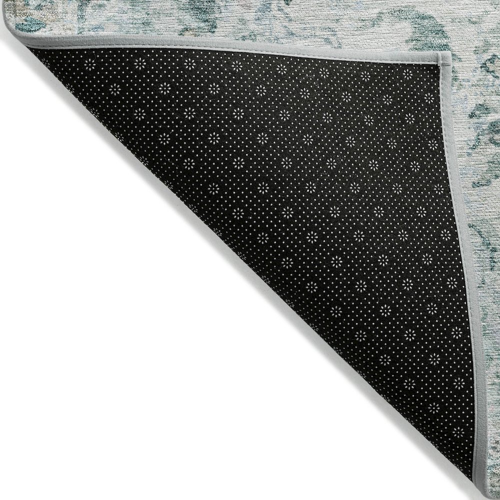 Machine Washable Indoor/Outdoor Chantille ACN2138 Teal 8' x 10' Rug. Picture 2