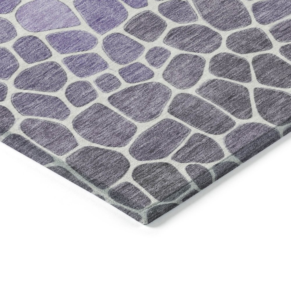 Machine Washable Indoor/Outdoor Chantille ACN2190 Purple 8' x 10' Rug. Picture 3