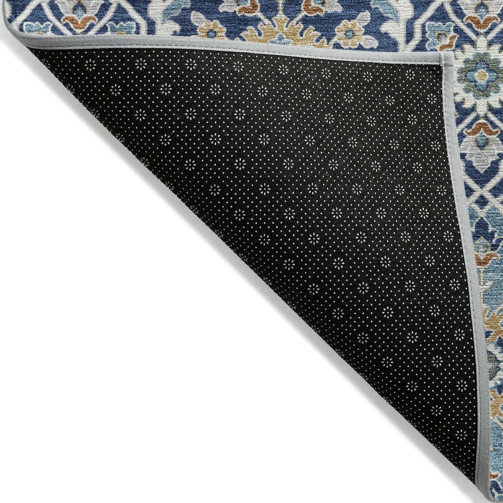Machine Washable Indoor/Outdoor Chantille ACN2199 Navy 8' x 10' Rug. Picture 2