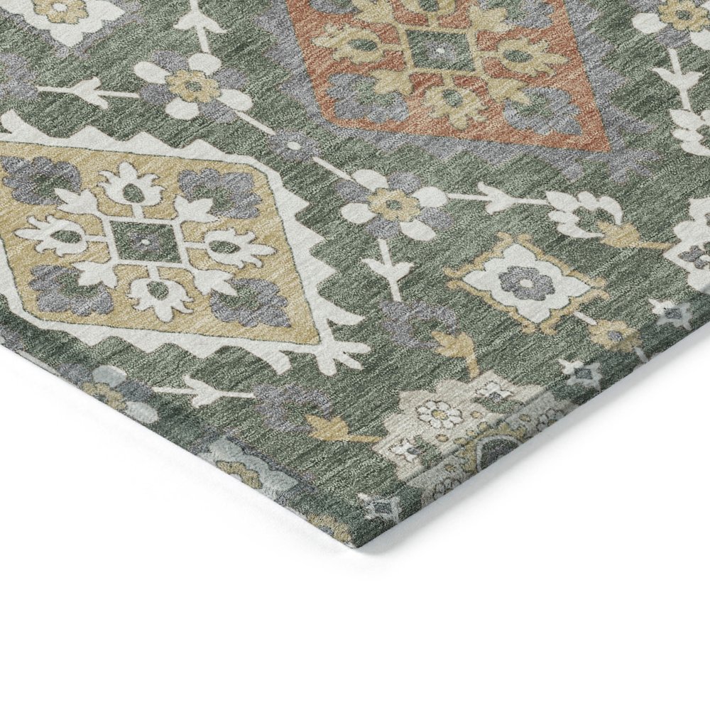 Machine Washable Indoor/Outdoor Chantille ACN2200 Green 8' x 10' Rug. Picture 3