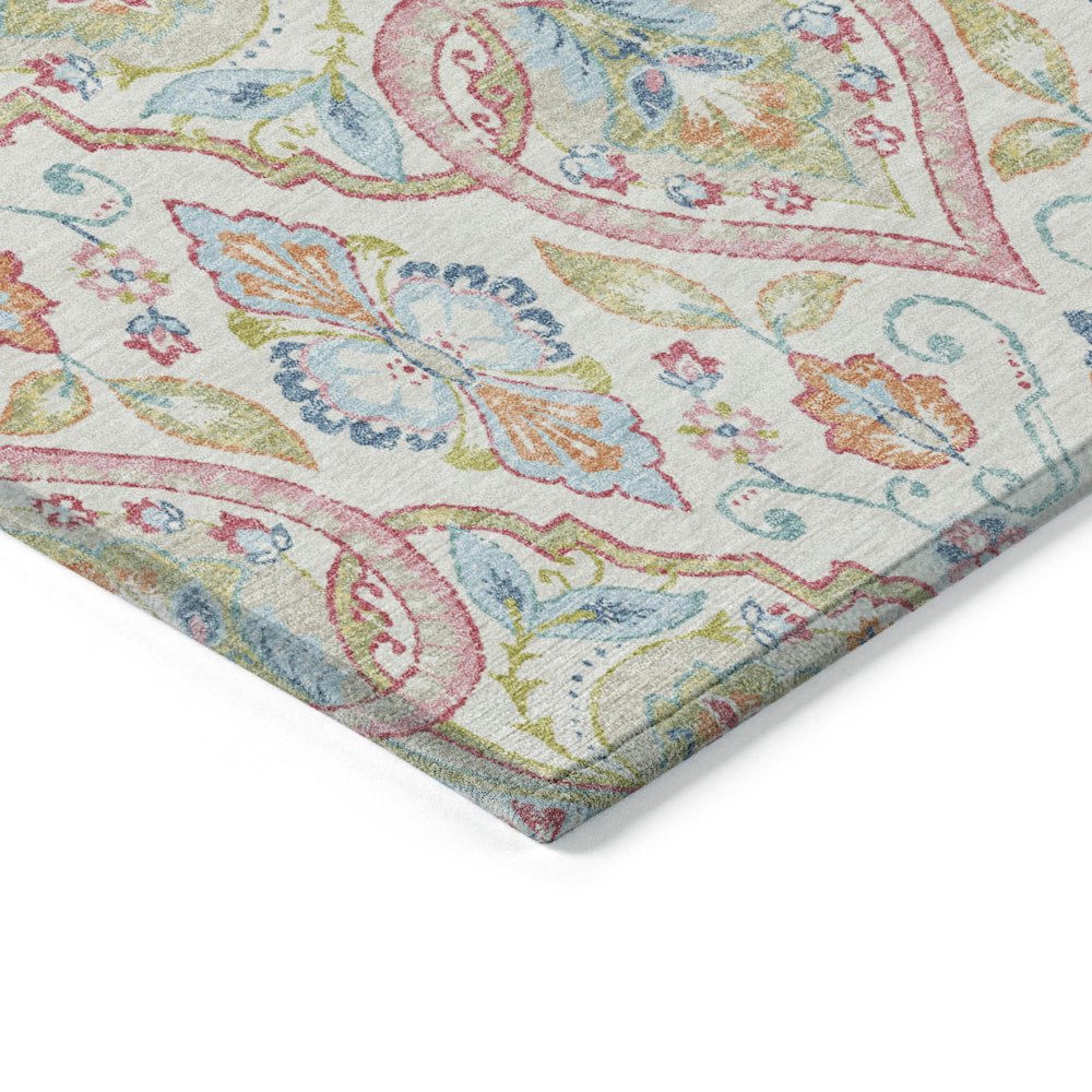 Machine Washable Indoor/Outdoor Chantille ACN2207 Ivory 8' x 10' Rug. Picture 3