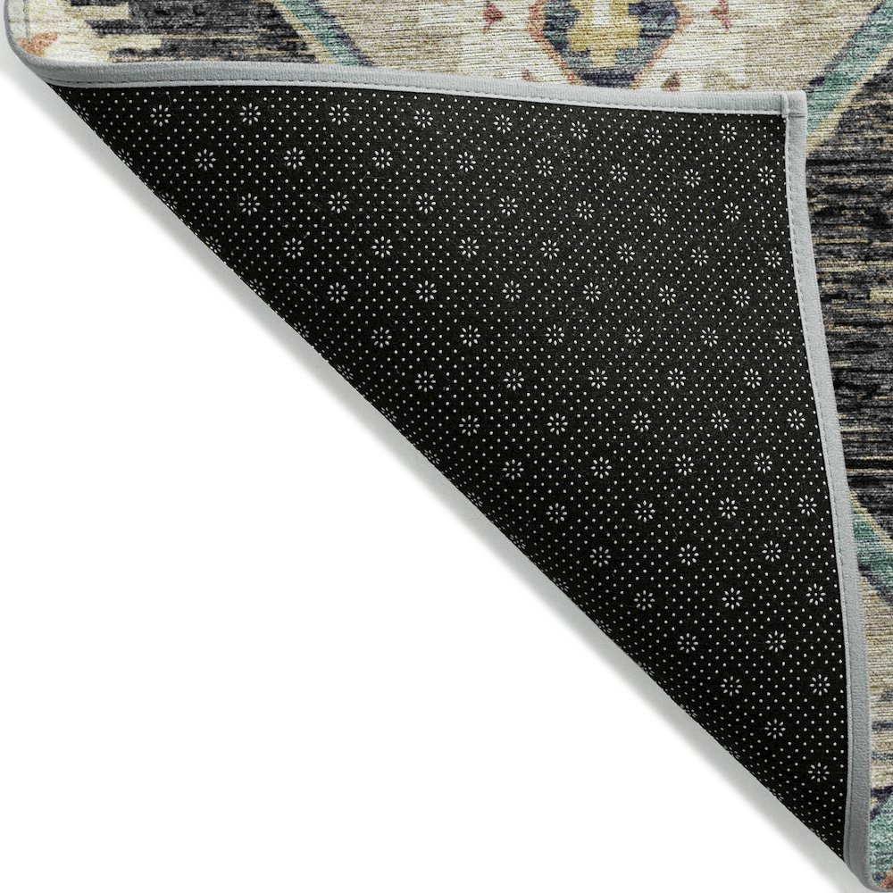Machine Washable Indoor/Outdoor Chantille ACN2210 Black 8' x 10' Rug. Picture 2
