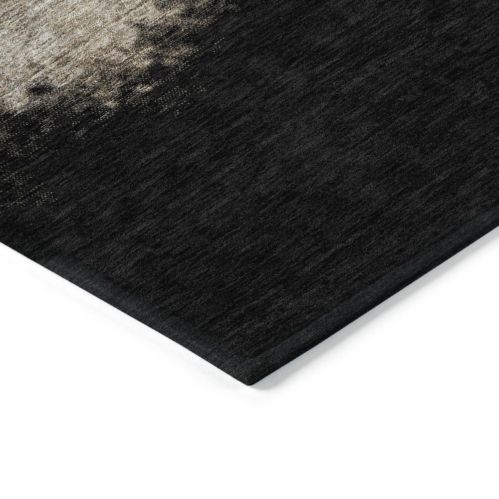 Machine Washable Indoor/Outdoor Chantille ACN2214 Black 8' x 10' Rug. Picture 3