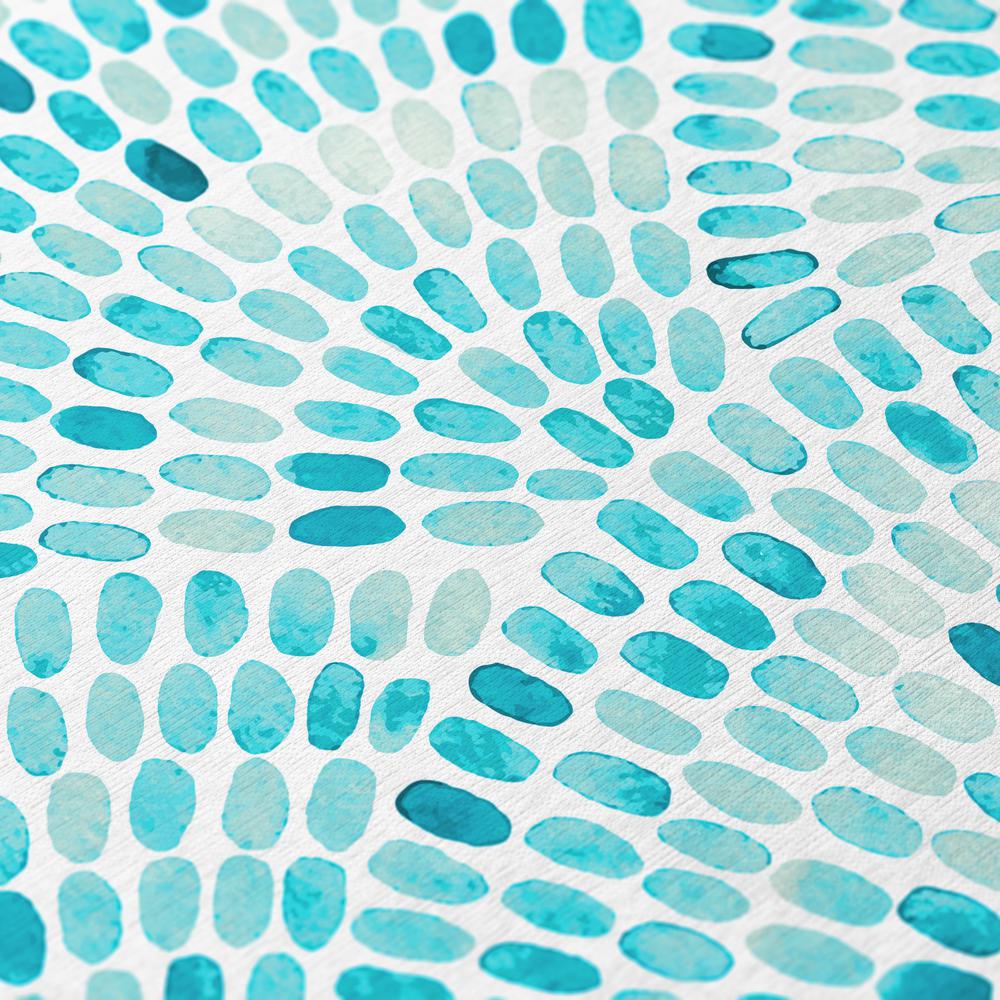 Indoor/Outdoor Surfside ASR37 Aqua Washable 8' x 10' Rug. Picture 7