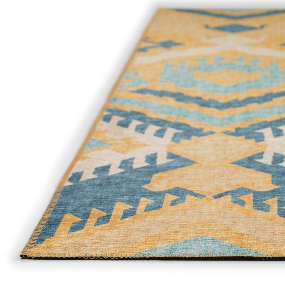 Yuma Yellow Bohemian Ikat 8' x 8' Area Rug Yellow AYU32. Picture 3