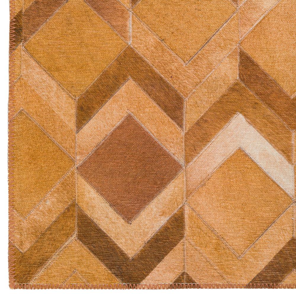 Laredo Brown Animal Patchwork 8' x 8' Round Rug Brown ALR35. Picture 2