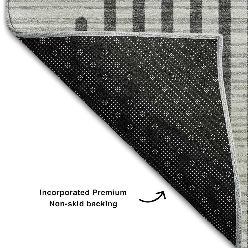 Premium Machine Washable Mayfield AMF1001 Gray 8' x 10' Rug. Picture 2