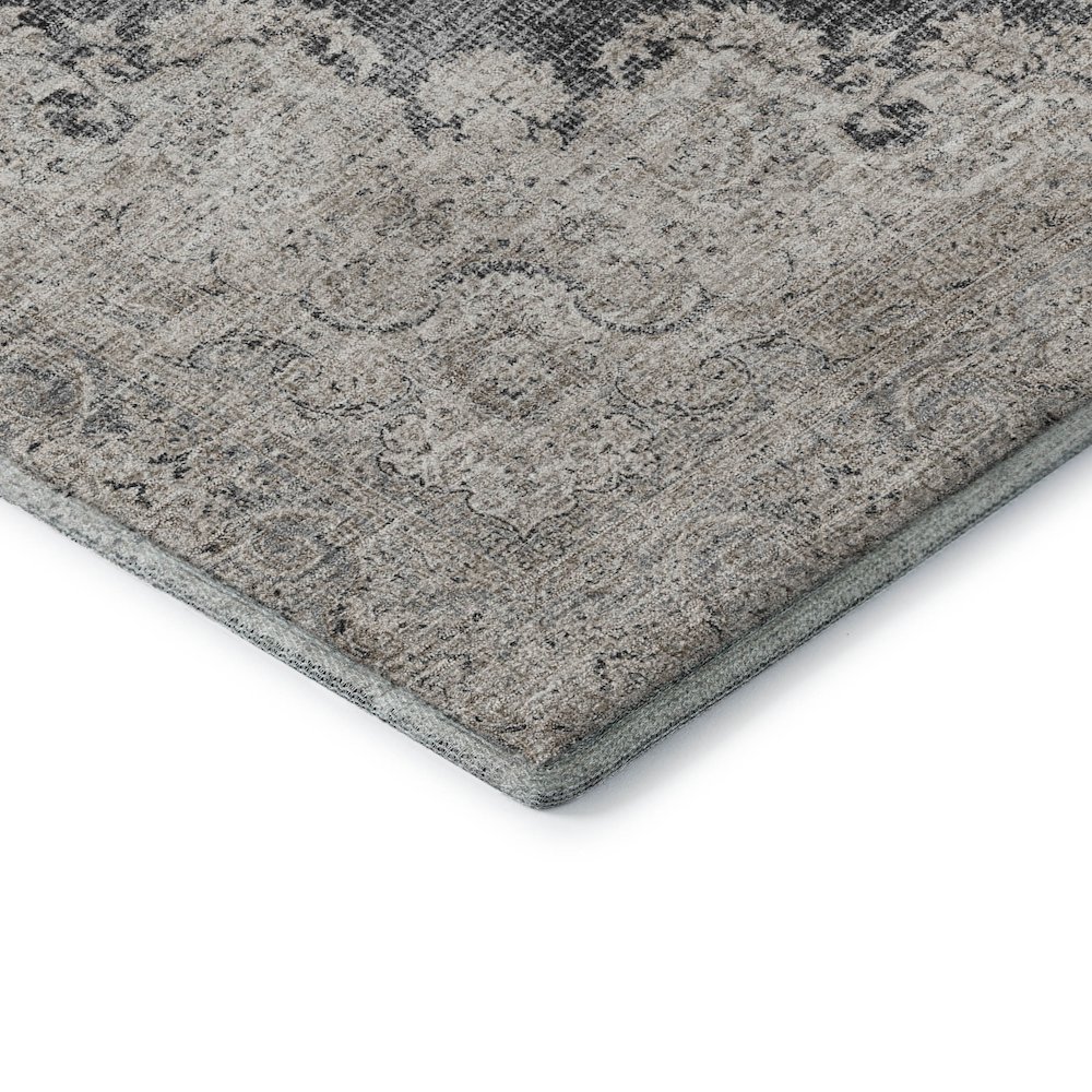 Premium Machine Washable Mayfield AMF1003 Black 8' x 10' Rug. Picture 3