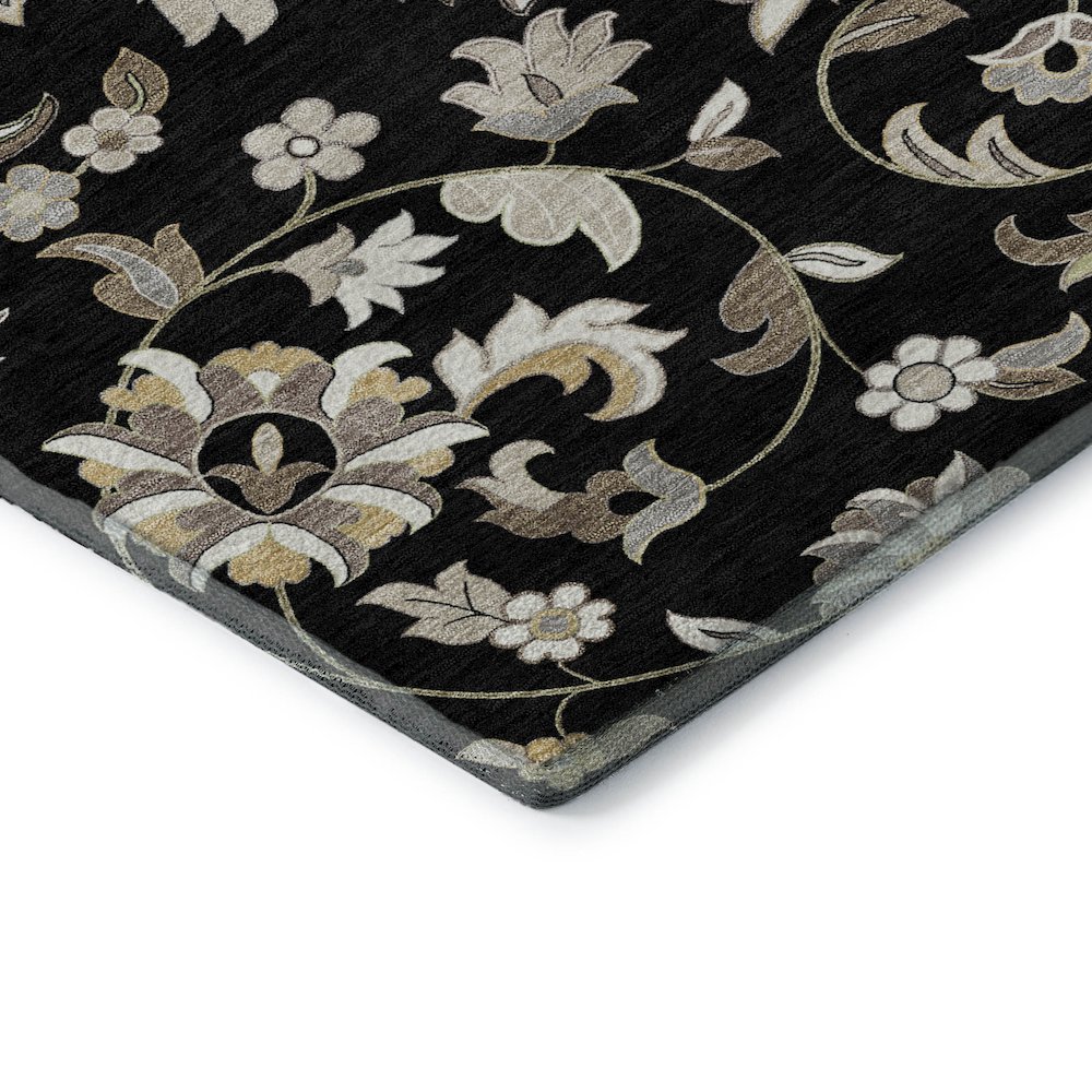 Premium Machine Washable Mayfield AMF1006 Black 8' x 10' Rug. Picture 3