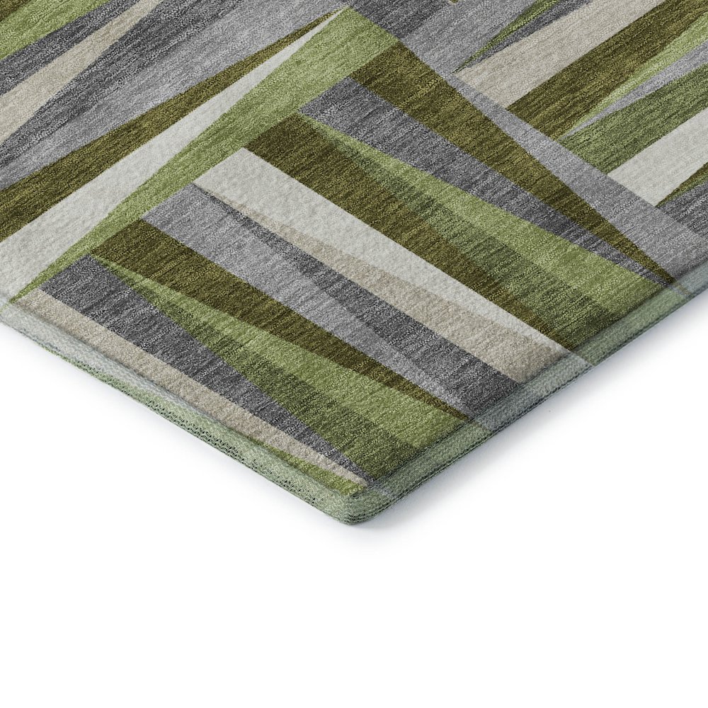 Premium Machine Washable Mayfield AMF1012 Green 8' x 10' Rug. Picture 3