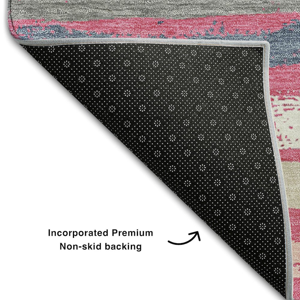 Premium Machine Washable Mayfield AMF1019 Pink 8' x 10' Rug. Picture 2