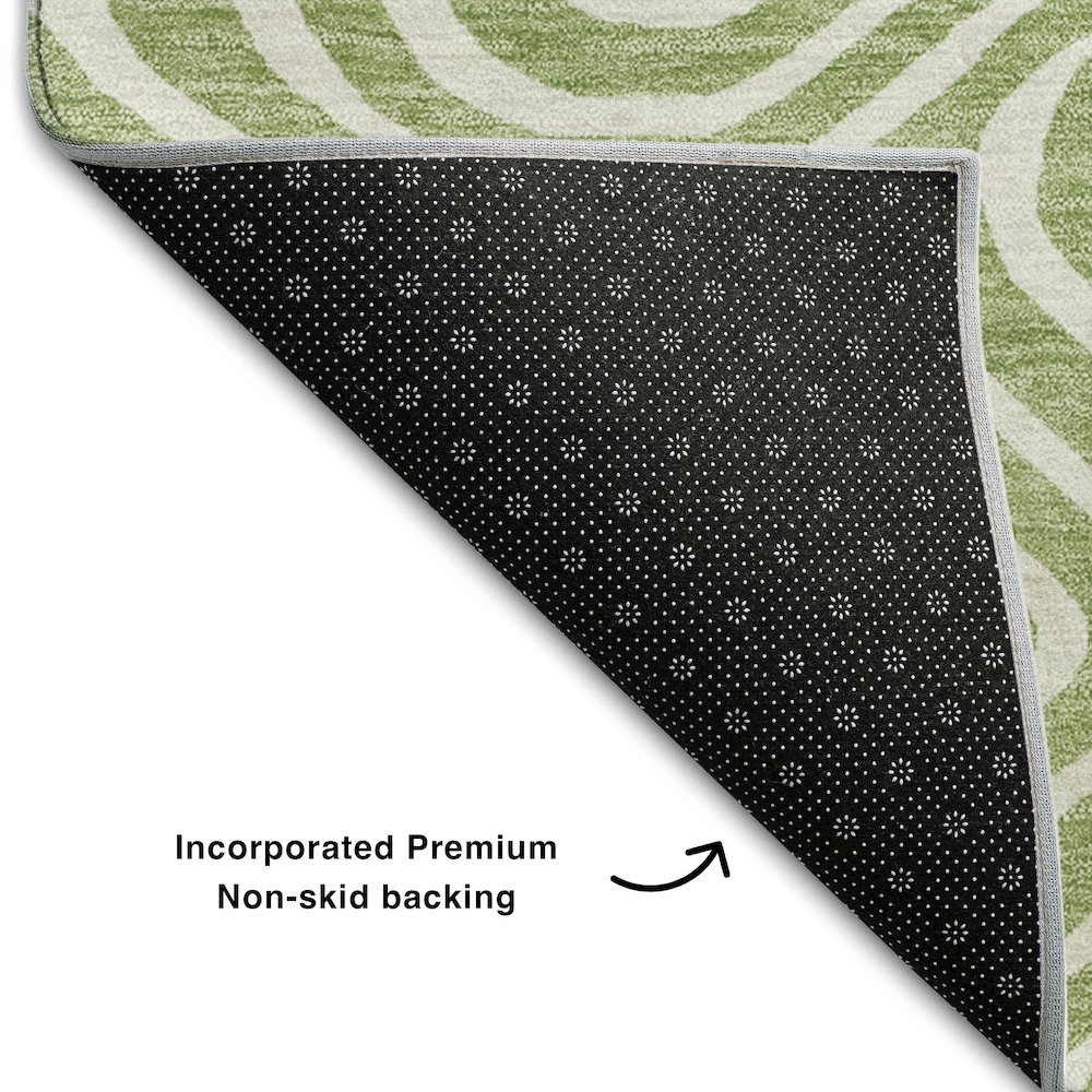 Premium Machine Washable Mayfield AMF1020 Aloe 8' x 10' Rug. Picture 2