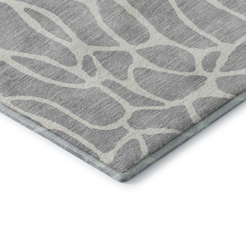 Premium Machine Washable Mayfield AMF1024 Silver 8' x 10' Rug. Picture 3