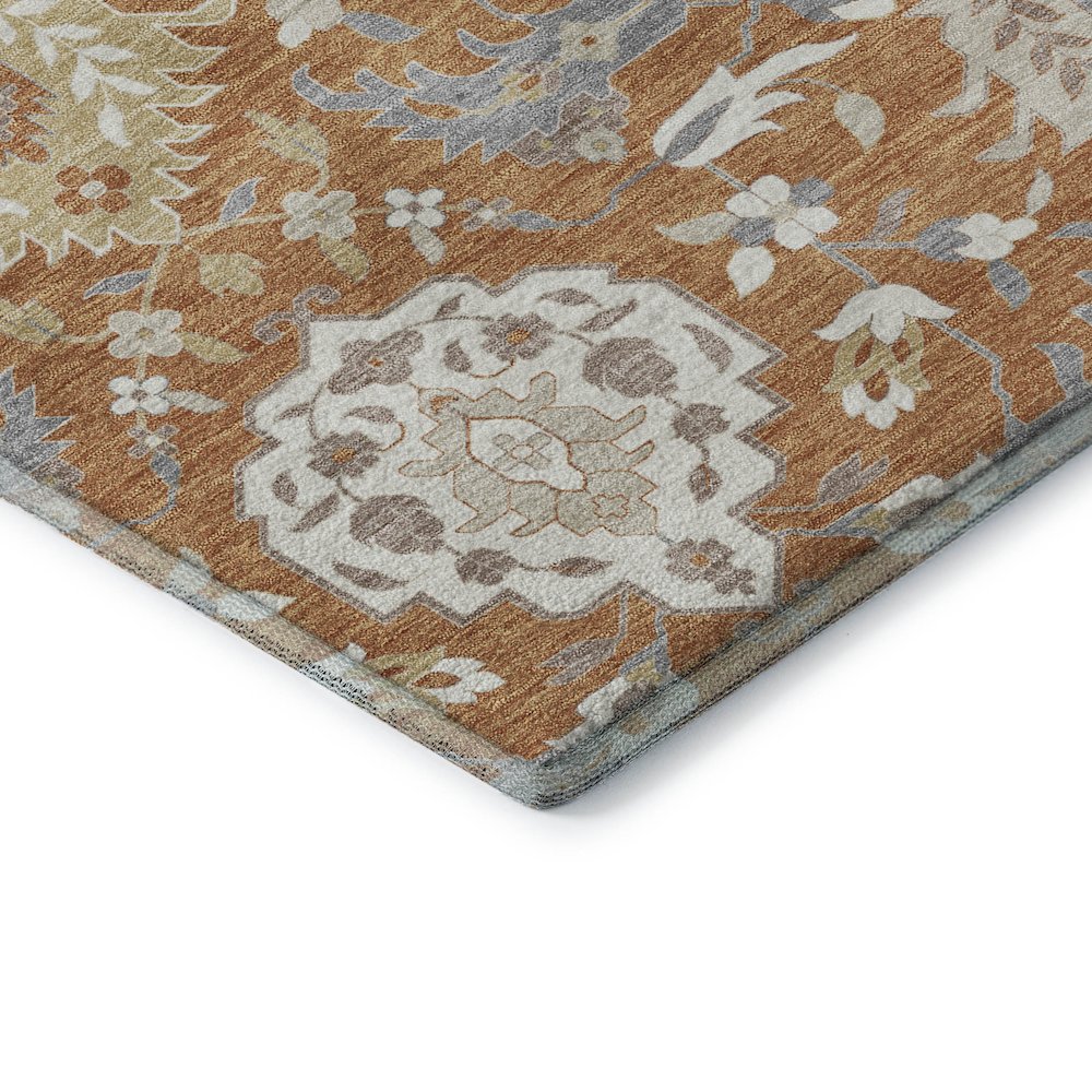 Premium Machine Washable Mayfield AMF1026 Copper 8' x 10' Rug. Picture 3