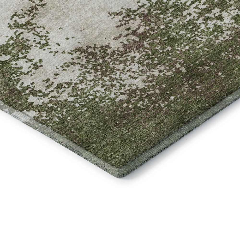 Premium Machine Washable Mayfield AMF1027 Olive 8' x 10' Rug. Picture 3
