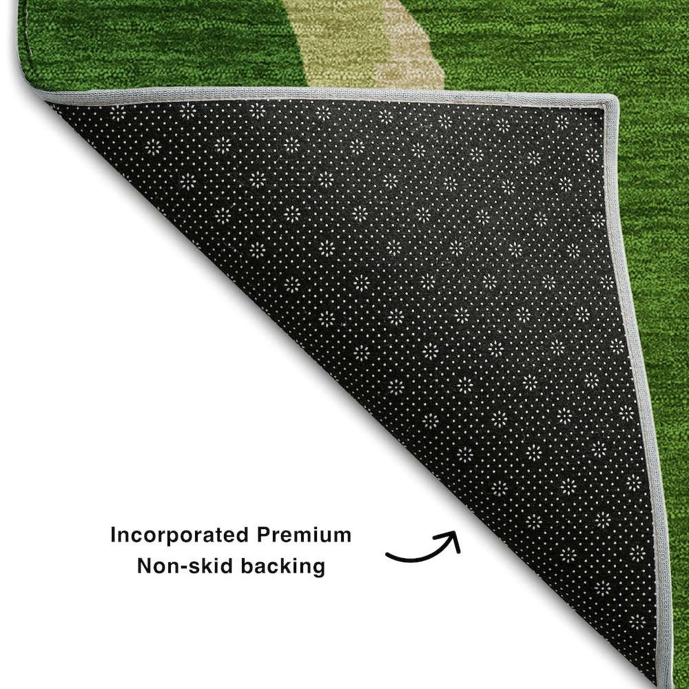 Premium Machine Washable Mayfield AMF1028 Green 8' x 10' Rug. Picture 2