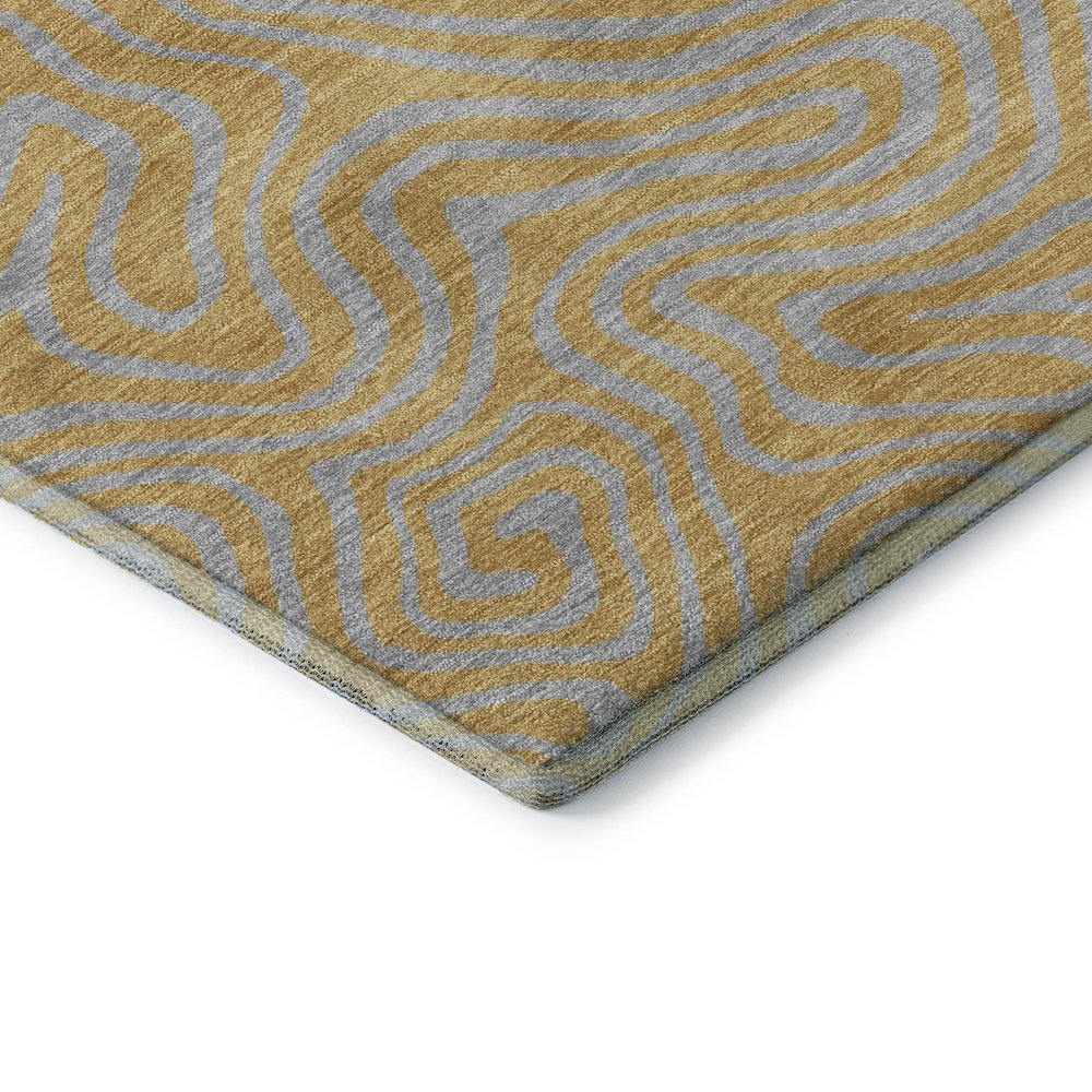 Premium Machine Washable Mayfield AMF1031 Gold 8' x 10' Rug. Picture 3