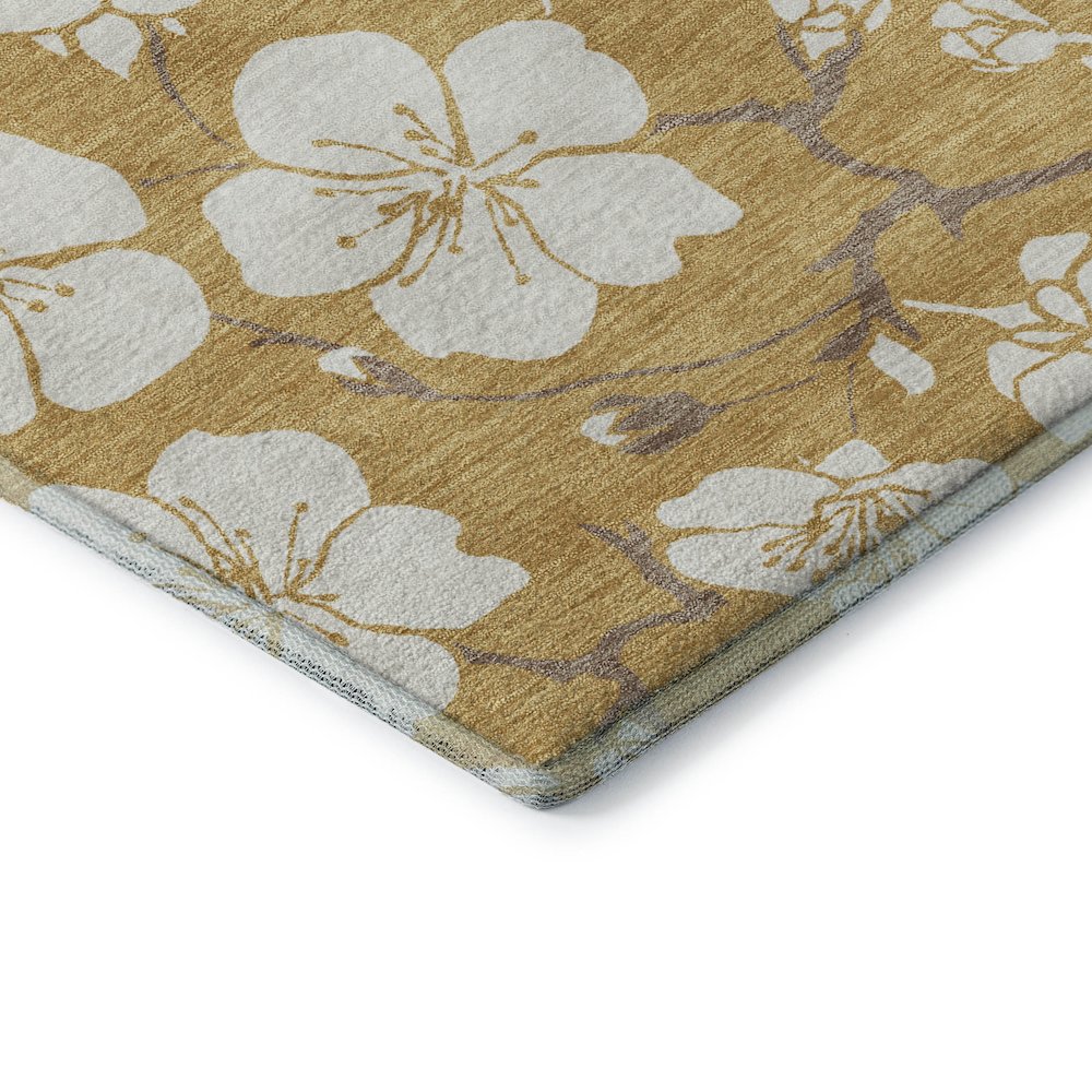 Premium Machine Washable Mayfield AMF1032 Gold 8' x 10' Rug. Picture 3