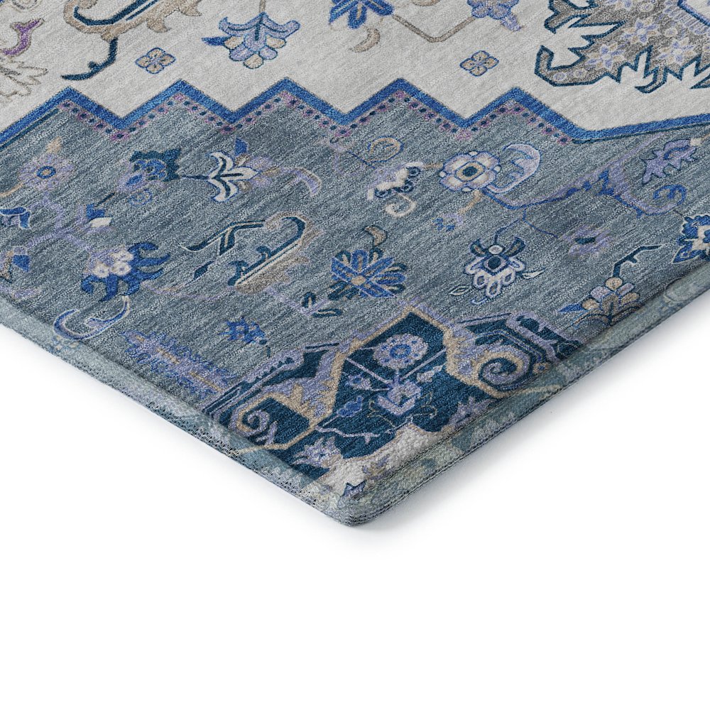 Premium Machine Washable Mayfield AMF1036 Blue 8' x 10' Rug. Picture 3