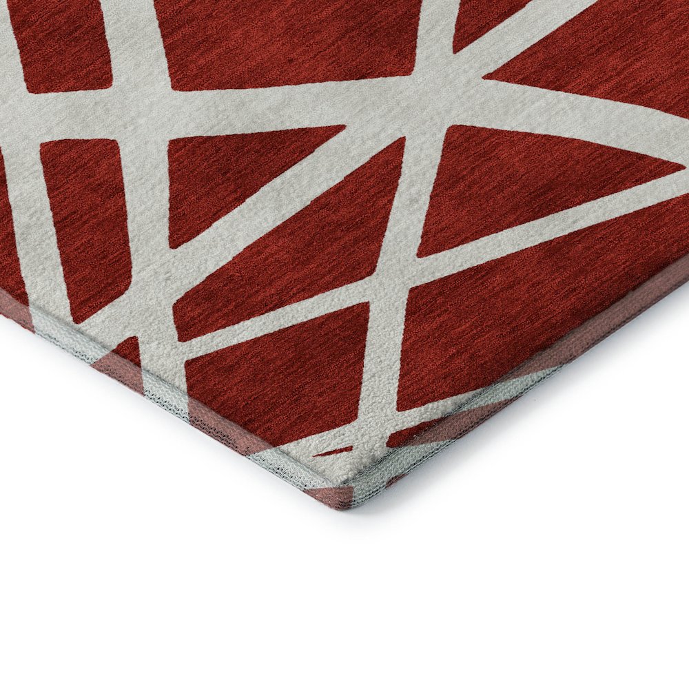 Premium Machine Washable Mayfield AMF1040 Red 8' x 10' Rug. Picture 3