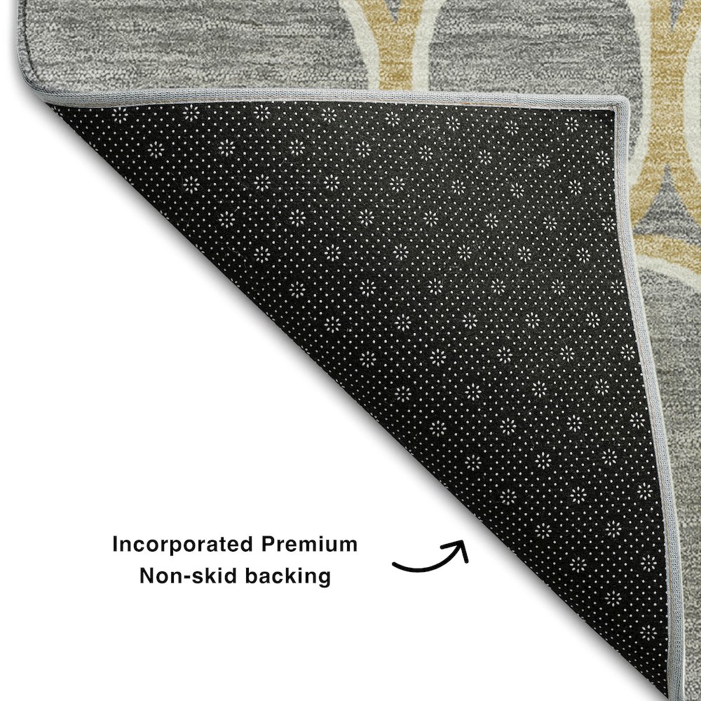 Premium Machine Washable Mayfield AMF1041 Gray 8' x 10' Rug. Picture 2