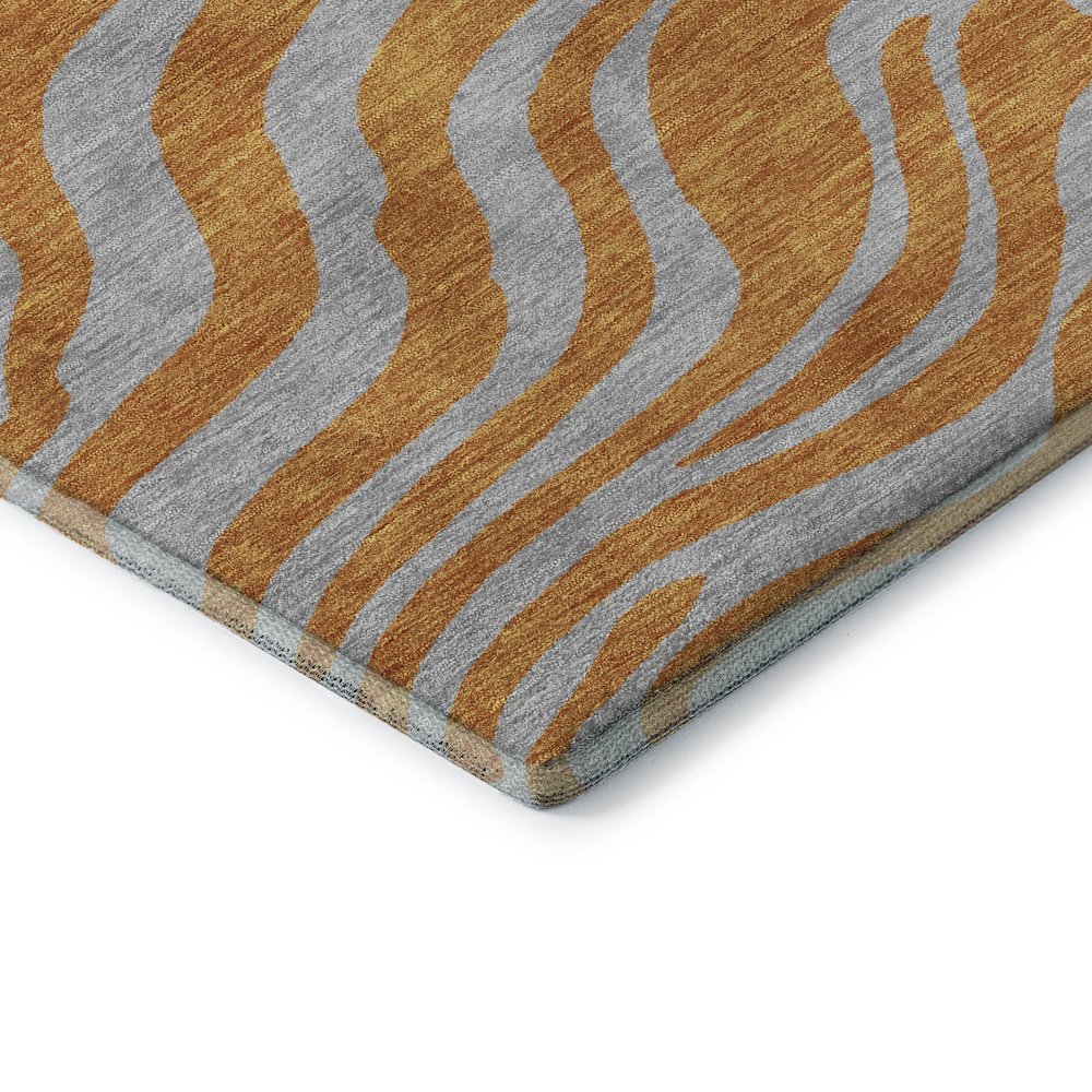Premium Machine Washable Mayfield AMF1043 Orange 8' x 10' Rug. Picture 3