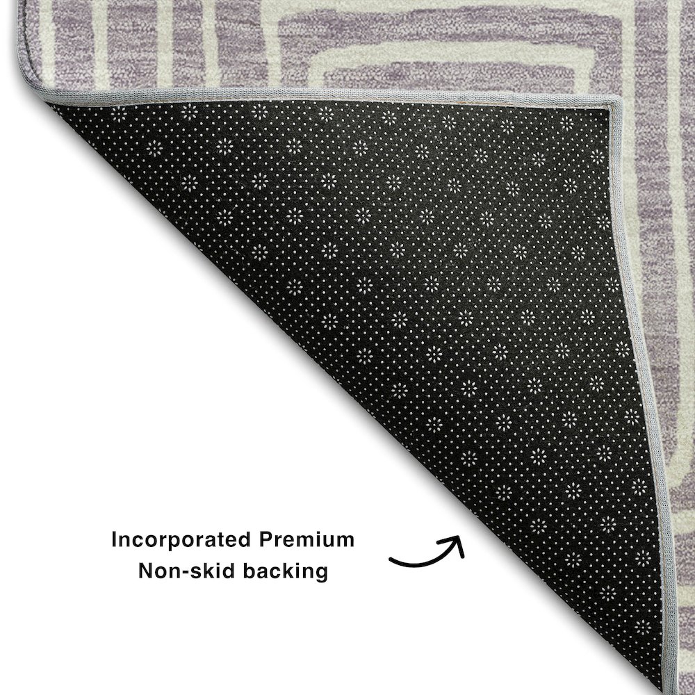 Premium Machine Washable Mayfield AMF1044 Lavender 8' x 10' Rug. Picture 2