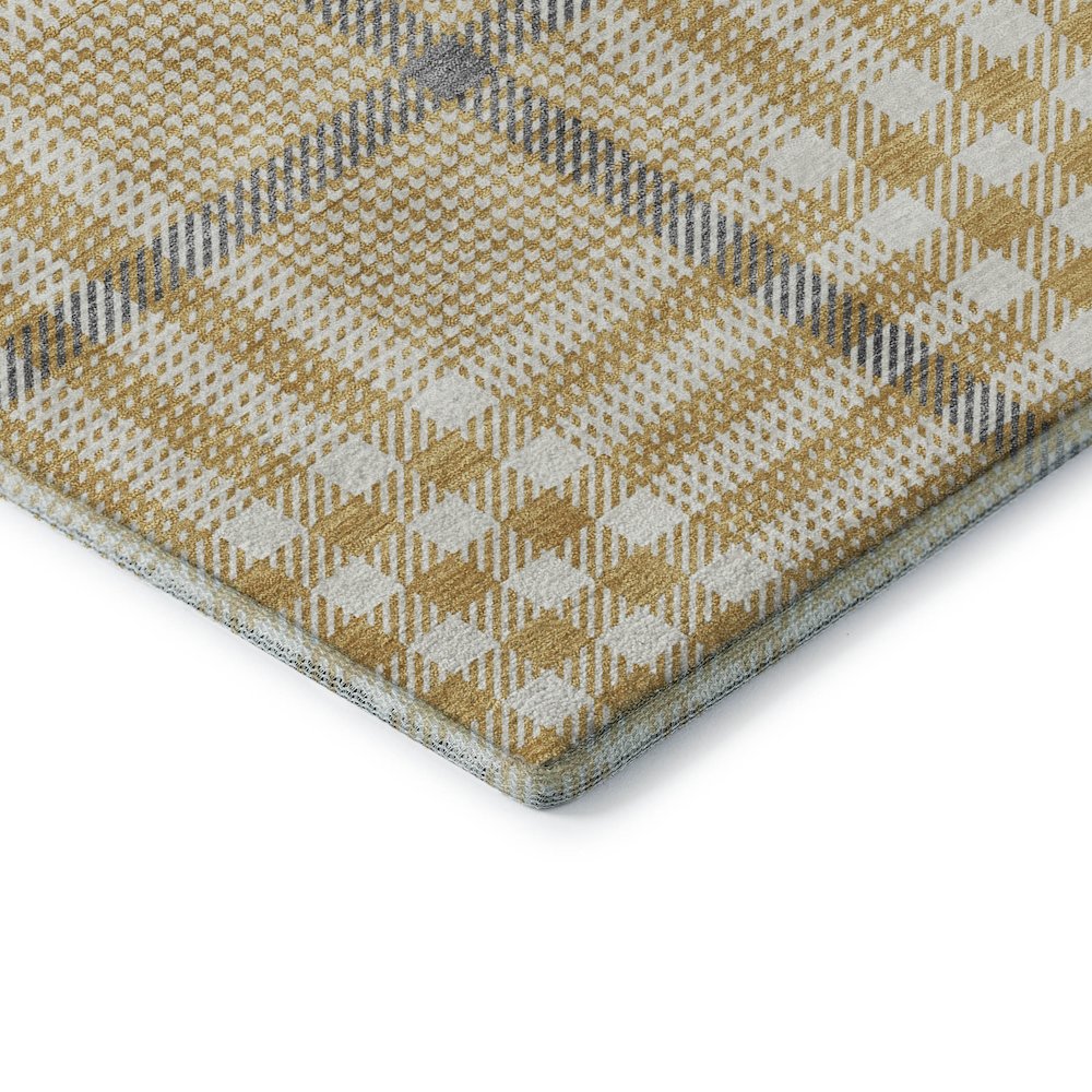 Premium Machine Washable Mayfield AMF1054 Gold 8' x 10' Rug. Picture 3