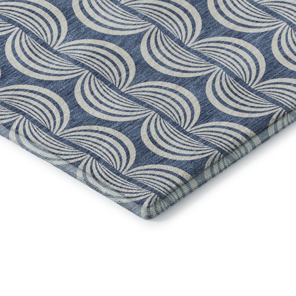Premium Machine Washable Mayfield AMF1055 Denim 8' x 10' Rug. Picture 3