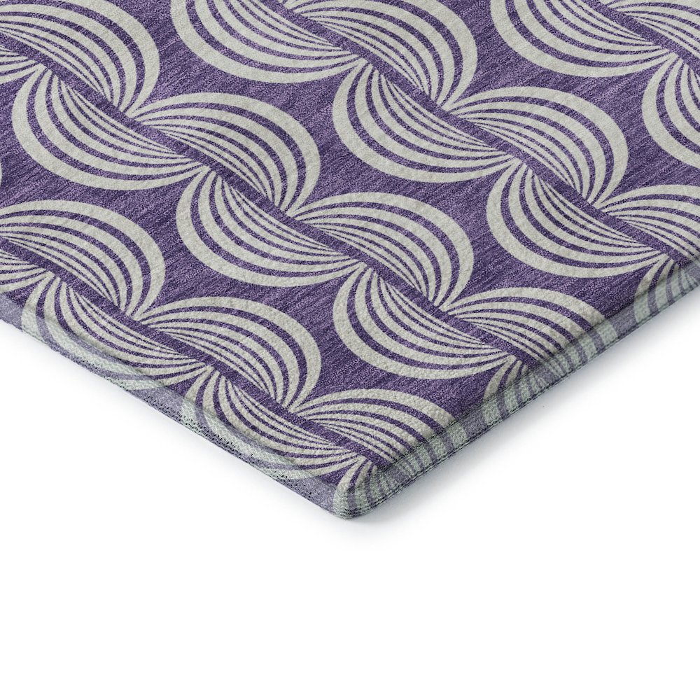 Premium Machine Washable Mayfield AMF1055 Purple 8' x 10' Rug. Picture 3