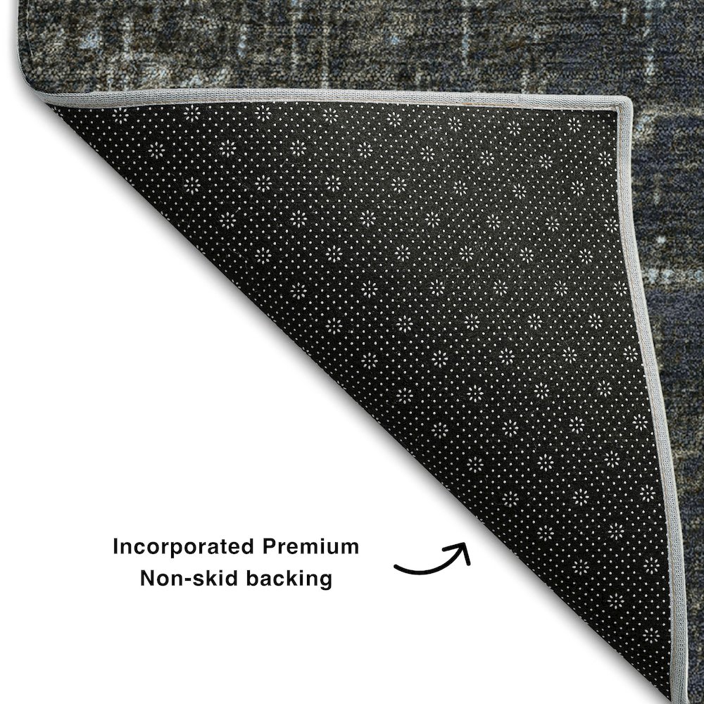 Premium Machine Washable Mayfield AMF1066 Blue 8' x 10' Rug. Picture 2