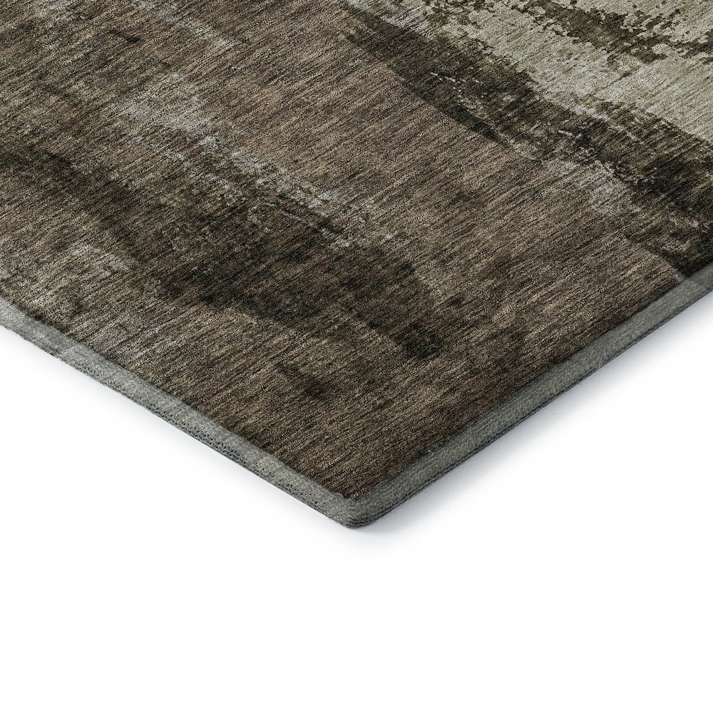Premium Machine Washable Mayfield AMF1077 Brown 8' x 10' Rug. Picture 3