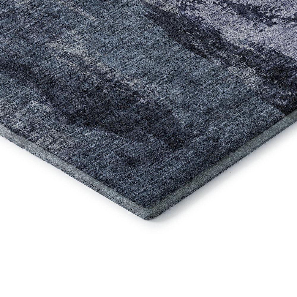 Premium Machine Washable Mayfield AMF1077 Navy 8' x 10' Rug. Picture 3
