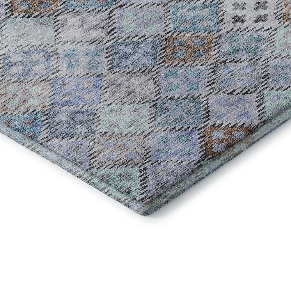 Premium Machine Washable Mayfield AMF1081 Blue 8' x 10' Rug. Picture 3