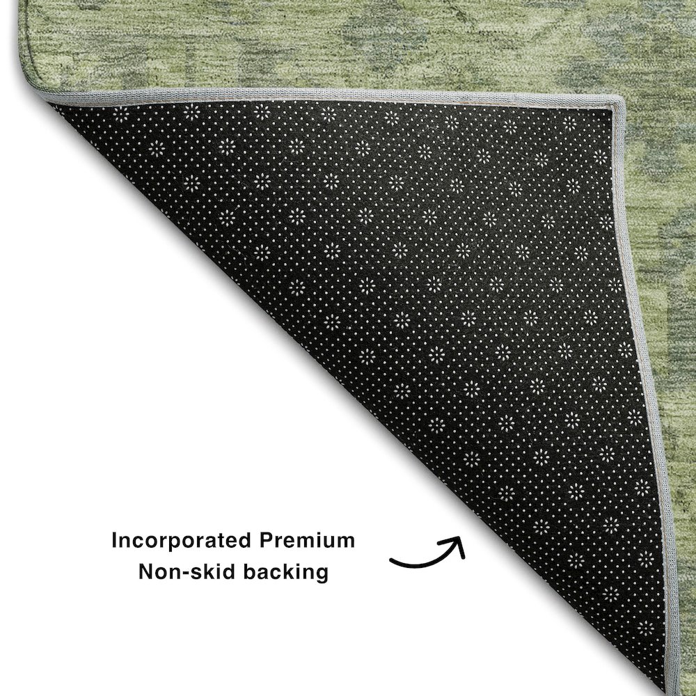 Premium Machine Washable Mayfield AMF1105 Aloe 8' x 10' Rug. Picture 2