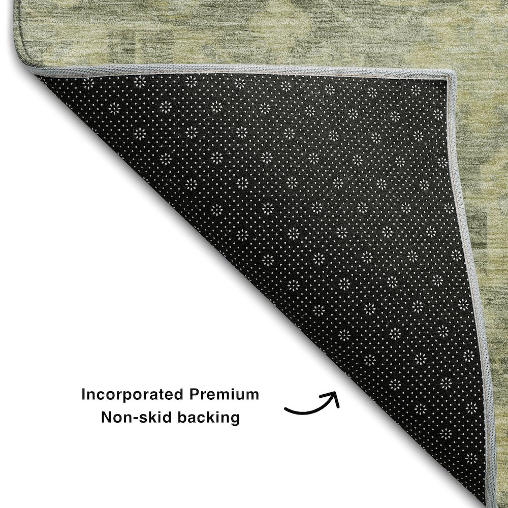 Premium Machine Washable Mayfield AMF1105 Sage 8' x 10' Rug. Picture 2