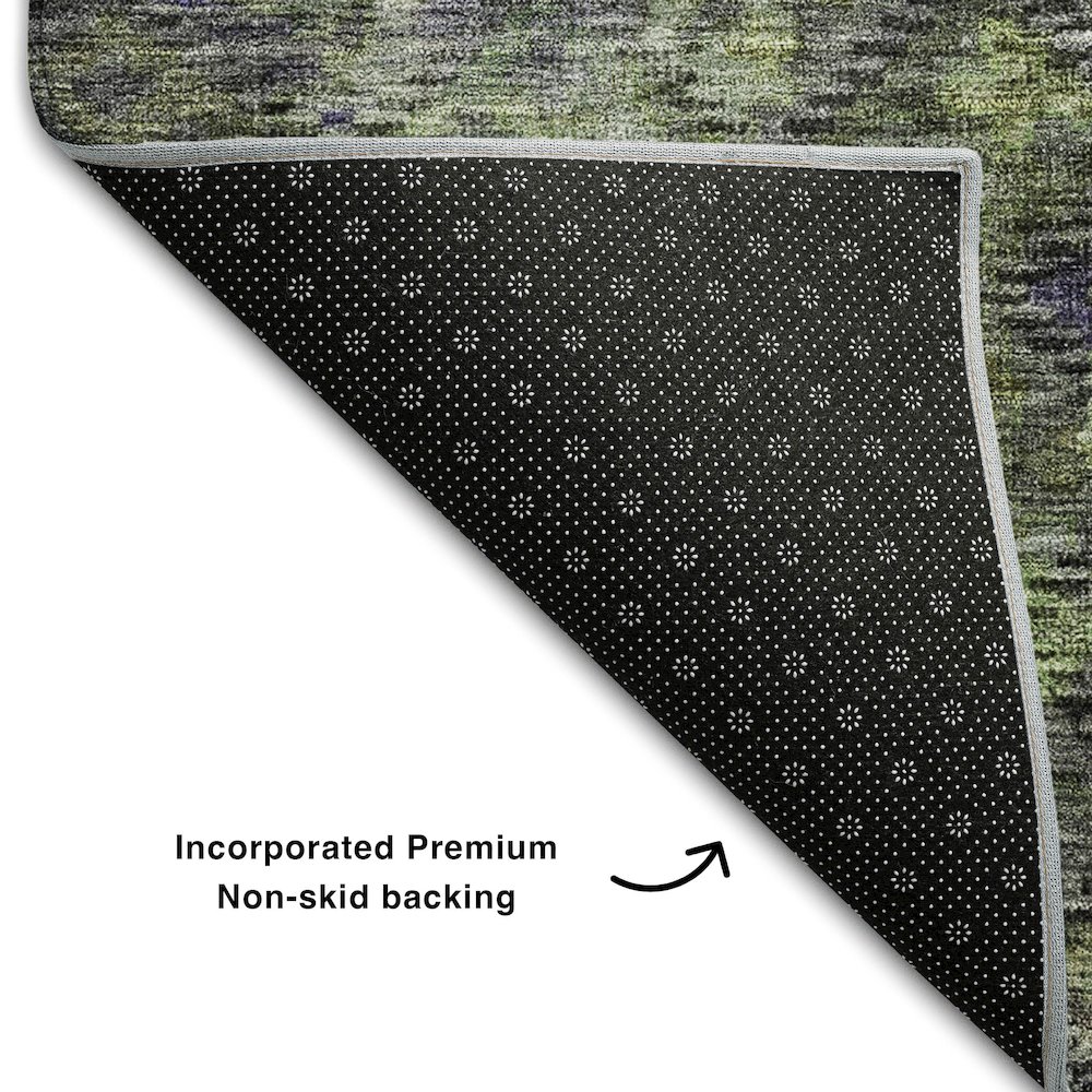 Premium Machine Washable Mayfield AMF1109 Green 8' x 10' Rug. Picture 2